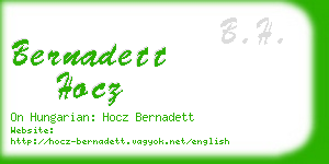 bernadett hocz business card